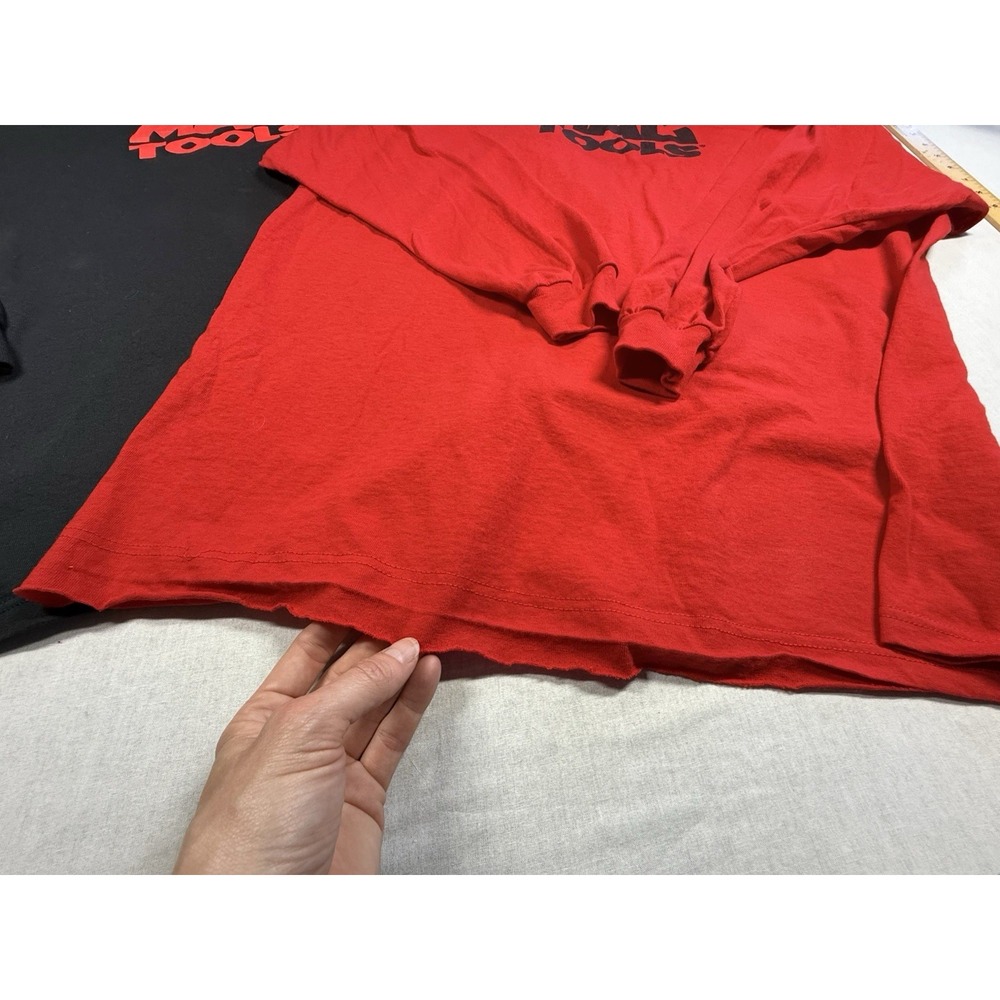 LOT of 2 MAC Tools Long Sleeve Shirts Men 3XL Red Black 100% Cotton Logo Grunge - Picture 6 of 16